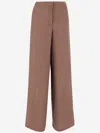 Blumarine Loose-fit Gabardine Trousers With Concealed Closure