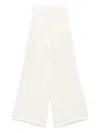 Blumarine Gabardine Trousers In Neutrals
