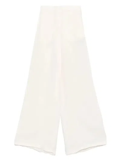 Blumarine Gabardine Trousers In Beige