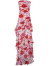 Blumarine Georg Dress Ruffle In Butter Rouge Noire