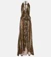 Blumarine Georg Leopard-print Maxi Dress In Multicoloured