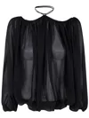 Blumarine Georgette Blouse In Black