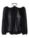 Blumarine Georgette Blouse In Black