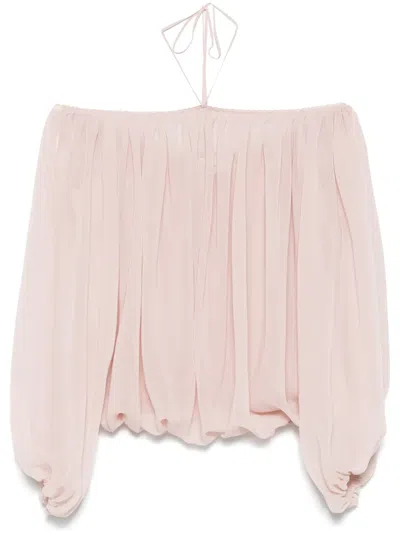 Blumarine Georgette Blouse In Pink