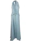 Blumarine Georgette Dress With Fringe