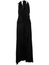 Blumarine Georgette Dress With Fringe
