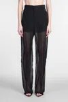 Blumarine Georgette Pants For Special Occasions In Black