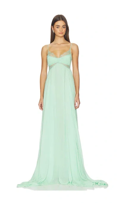 Blumarine Georgette Plisse Dress In Multi