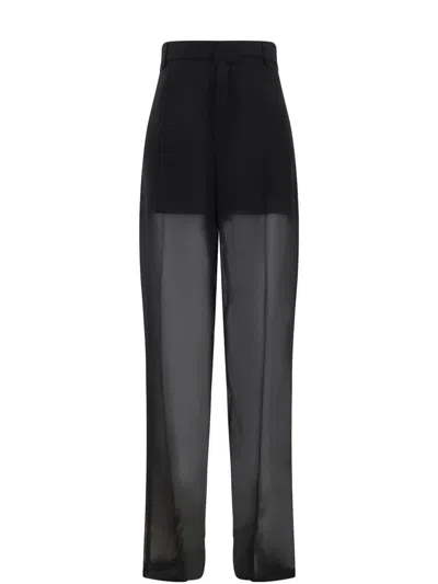 Blumarine Georgette Pants For Special Occasions In Black