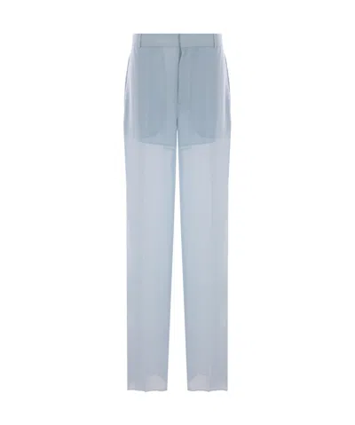 Blumarine Georgette Trousers In Ticino