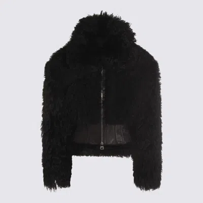 BLUMARINE BLUMARINE BLACK LEATHER JACKET