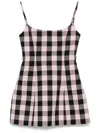 Blumarine Gingham-check Mini Dress In Pink