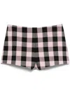 Blumarine Gingham-check Shorts In Black