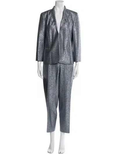 Pre-owned Blumarine Glitter Accents Pantsuit W/ Tags In Blue