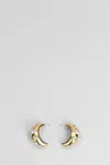 Blumarine Gold-tone Chunky Half Hoop Earrings In Gold