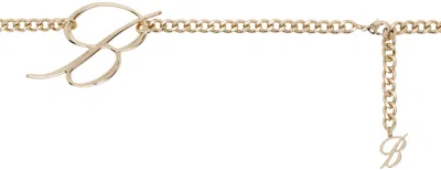 Blumarine Gold 'b' Monogram Belt In N0835 Gold