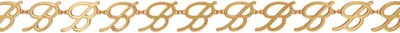 Blumarine Gold Logo Chain Belt In N0836 Oro Satinato