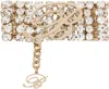 Blumarine Gold Rhinestone Bracelet In L0575 Light Gold