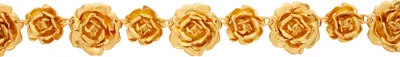 Blumarine Metallic Rose Belt In N0836 Oro Satinato