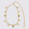 Blumarine Butterfly Initial Rose Charm Chain Belt In Gold