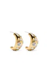 Blumarine Gold-tone Chunky Half Hoop Earrings In Golden