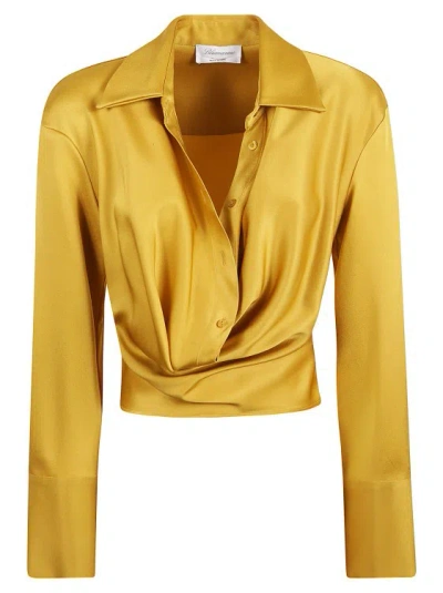 Blumarine Gold-tone Satin Shirt
