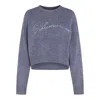 Blumarine Crystal-embellished Wool Sweater In Blue