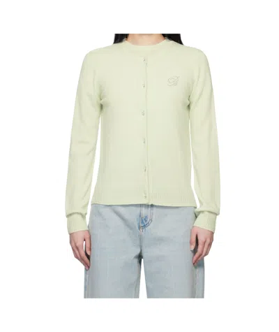 BLUMARINE GREEN CASHMERE CARDIGAN