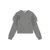 Blumarine Grey Wool Sweater In Gray