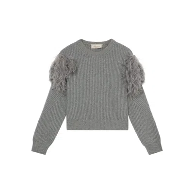 BLUMARINE BLUMARINE GREY KNITWEAR - JUMPERS WOMEN