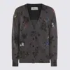 Blumarine Printed Wool Blend Oversize Cardigan In Black