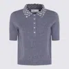 Blumarine Grey Wool Polo Shirt