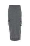 Blumarine Knit Skirt 2g272a N0979 In Gray