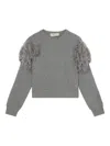 Blumarine Grey Wool Sweater In Gray