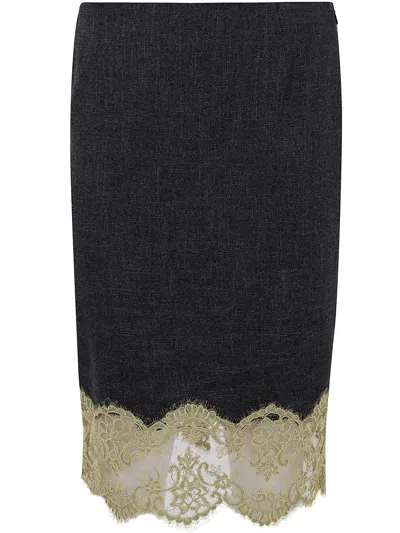 Blumarine Grisaille Skirt In Green