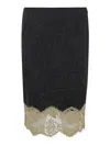 Blumarine Grisaille Skirt In Verde