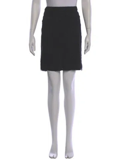 Pre-owned Blumarine Grosgrain Trim Knee-length Skirt In Gray