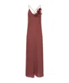 Blumarine Brick Crepe Dress In Red