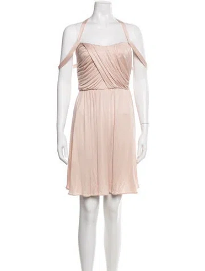 Pre-owned Blumarine Halterneck Mini Dress In Pink