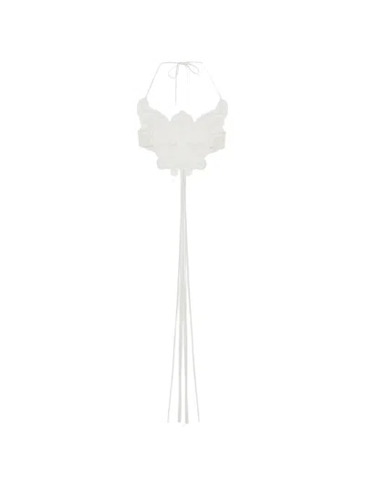 Blumarine Halterneck Tank Top In White