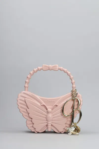 Blumarine Hand Bag In Rose-pink Pvc In Powder