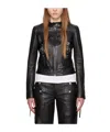 Blumarine Harness-detail Leather Jacket In Black