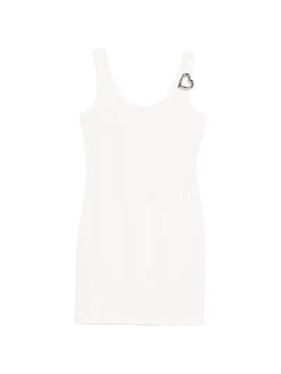 Blumarine Heart-appliqué Mini Dress In White