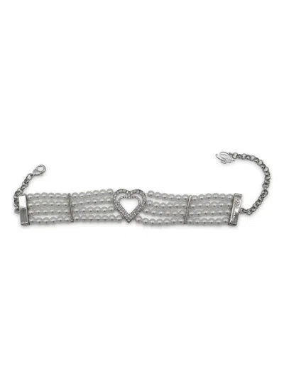 Blumarine Heart-motif Necklace In Silver