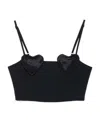 Blumarine Heart-patch Crop-top In Black