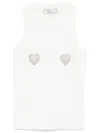 Blumarine Tanktop Mit Perlen In White