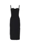 Blumarine Heart Sequin Midi Dress In Black