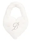 Blumarine Heart-shape Shoulder Bag In Burro
