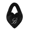 Blumarine Heart-shape Shoulder Bag In Black