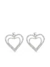 Blumarine Heart-shaped Drop Earrings In 银色